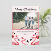 Pink Flamingo Santa Kerstmis (Staand voorkant)