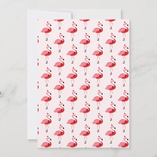Pink Flamingo Santa Kerstmis (Achterkant)