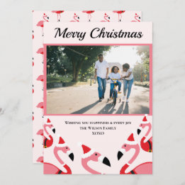 Pink Flamingo Santa Kerstmis