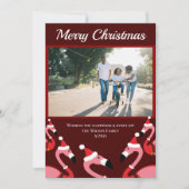 Pink Flamingo Santa Kerstmis (Voorkant)