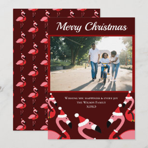 Pink Flamingo Santa Kerstmis