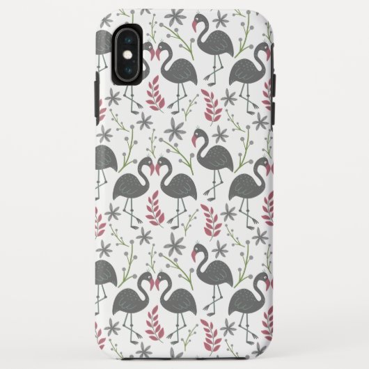Pink flamingo seamless pattern flowers, leaves Case-Mate iPhone case (Achterkant)