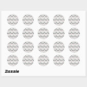 Pink flamingo seamless pattern flowers, leaves ronde sticker (Vel)