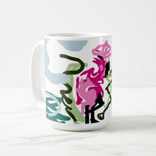 Pink flamingo set koffiemok (Voorkant links)