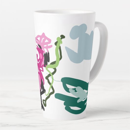 Pink flamingo set latte mok (Rechterhoek)