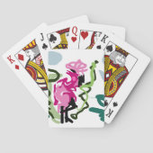 Pink flamingo set pokerkaarten (Achterkant)