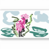Pink flamingo set sticker (Voorkant)