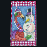 PINK FLAMINGO SNOWMAN CHRISTMAS GIFT BAG Small Klein Cadeauzakje<br><div class="desc">BRENG EEN KLEIN AAN UW HOLIDAY GIFT-GIVING. PINK FLAMINGO EN SNOWMAN CHRISTMAS GIFT BAG Magenta/White Polka Dot *Customize ... Zoek overeenkomende items Susan Brack Design</div>