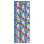 PINK FLAMINGO SNOWMAN CHRISTMAS GIFT BAG - WIJN WIJN CADEAUTAS (Achterkant)