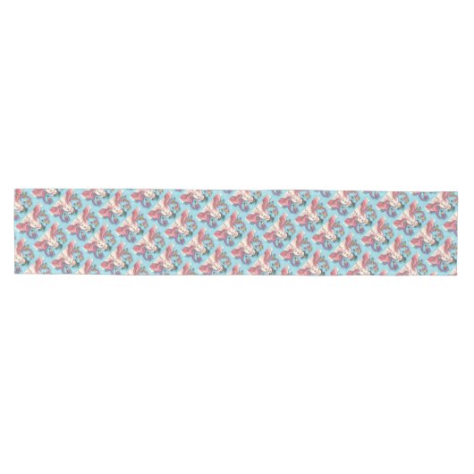 PINK FLAMINGO SNOWMAN CHRISTMAS TABLE RUNNER MEDIUM TAFELLOPER (Horizontaal)