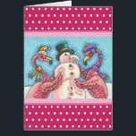 PINK FLAMINGO SNOWMAN, CHRISTMAS WENSKAART V<br><div class="desc">FLAMINGOS MAKEN PINK SNOWMEN. Verse : "MERRY PINK CHRISTMAS". EEN KLEINE MAKER VOOR DE FEESTDAGEN. CHRISTMAS GREETING/NOTE KAART roze/witte poolpuntgrens *Aanpassen ... .Zoek naar overeenkomende items Susan Brack Design</div>
