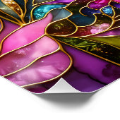 Pink Flamingo Stained Glass Mosaic Perfect Poster (Hoek)