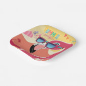 Pink Flamingo Summer Party Papieren Bordje (Gebogen)