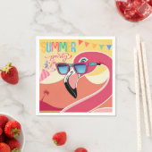 Pink Flamingo Summer Party Servet (Insitu)