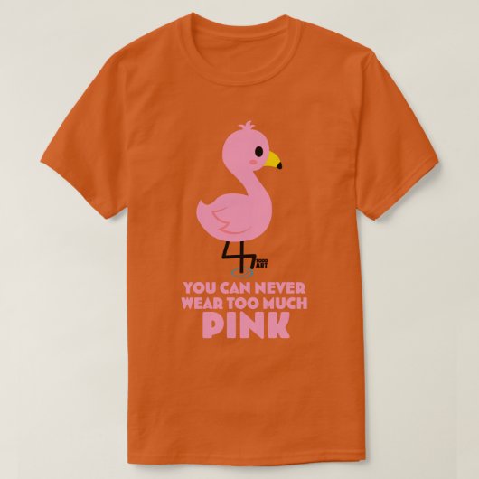 PINK FLAMINGO T-SHIRT (Design voorkant)