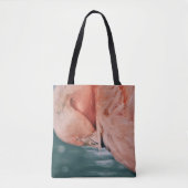 Pink Flamingo Take a Bow Art Canvas tas (Voorkant)