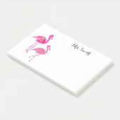 Pink Flamingo Teacher notes Post-it Notities (Schuin)
