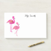 Pink Flamingo Teacher notes Post-it Notities (Op bureau)