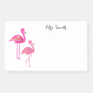 Pink Flamingo Teacher notes Post-it Notities