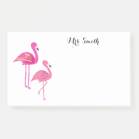 Pink Flamingo Teacher notes Post-it Notities (Voorkant)
