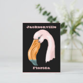  PINK FLAMINGO TRAVEL SOUVENIR TRIP BRIEFKAART (Staand voorkant)