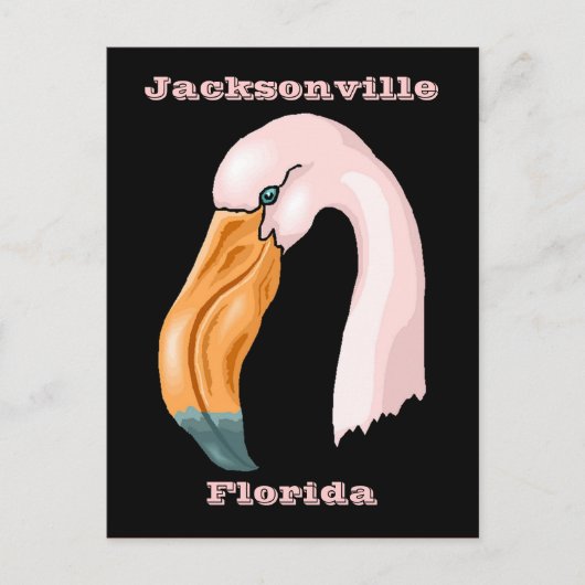 PINK FLAMINGO TRAVEL SOUVENIR TRIP BRIEFKAART (Voorkant)