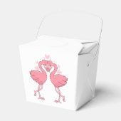Pink Flamingo Tropical Beach Hawaiian Wedding Bedankdoosjes (Voorkant Zijde)