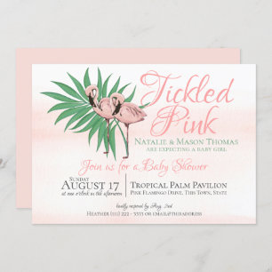 Pink Flamingo Tropical Beach Weddenschap Kaart