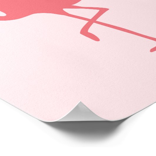 Pink Flamingo Tropical Bird Poster (Hoek)