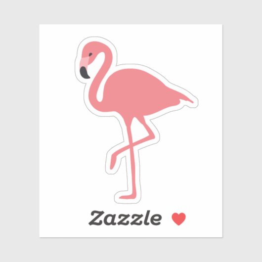 Pink Flamingo Tropical Bird Sticker (Vel)