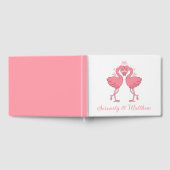 Pink Flamingo Tropical Hawaiian Beach Wedding Gastenboek (Volledig)