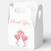 Pink Flamingo Tropical Hawaiian Wedding Thank You Bedankdoosjes (Geopend)