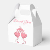 Pink Flamingo Tropical Hawaiian Wedding Thank You Bedankdoosjes (Voorkant Zijde)