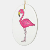 Pink Flamingo Tropical Paradise Island Bird Keramisch Ornament (Links)