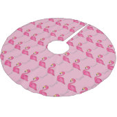 Pink Flamingo Tropical Paradise Island Bird Kerstboom Rok (Gekanteld)