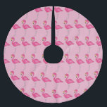 Pink Flamingo Tropical Paradise Island Bird Kerstboom Rok<br><div class="desc">Met een originele illustratie van een roze flamingo vogel op een roze achtergrond, is deze boomrok perfect voor het creëren van uniek vakantiedecor in je huis! Dit ontwerp is ook beschikbaar op andere producten. Zie je niet wat je zoekt? Hulp nodig bij aanpassingen? Neem contact op met Rebecca om iets...</div>