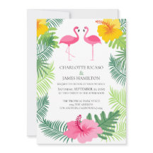 Pink Flamingo Tropical Wedding Persoonlijk