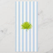 Pink Flamingo Tropics Coastal Wedding Dinner Menu (Achterkant)