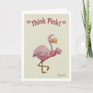 Pink Flamingo Valentine's Day Paper Greeting Card Feestdagen Kaart