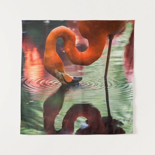 PINK FLAMINGO WANDKLEED (Voorkant)