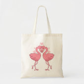 Pink Flamingo Wedding Tropical Hawaiian Luau Beach Tote Bag (Voorkant)