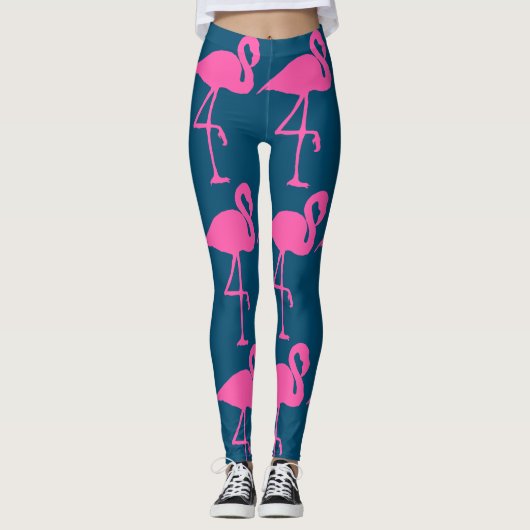 PINK FLAMINGO YOGA PANTS LEGGINGS (Voorkant)