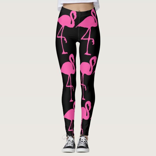 PINK FLAMINGO YOGA PANTS LEGGINGS (Voorkant)