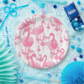 Pink Flamingos  1950's Retro Picnic Party Papieren Bordje (Feest)