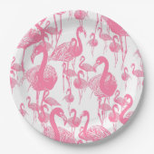 Pink Flamingos  1950's Retro Picnic Party Papieren Bordje (Voorkant)