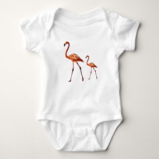 Pink Flamingos Baby Jersey Bodysuit (Voorkant)