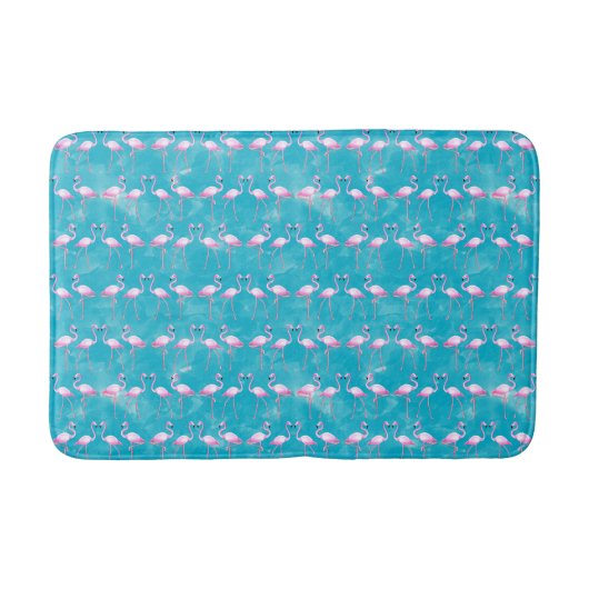 Pink Flamingos Beach Summer Badmat (Voorkant)