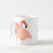 Pink Flamingos Beach Wedding Koffiemok (Voorkant links)