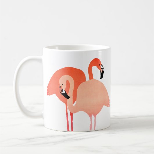 Pink Flamingos Beach Wedding Koffiemok (Links)