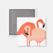 Pink Flamingos Beach Wedding Magneet (Voorkant / Achterkant)